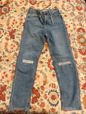 ASOS Denim Ripped Knee Jeans Light Wash 29x32